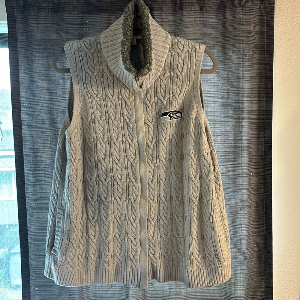 One of a kind, custom Seahawks sweater cardigan